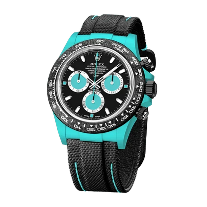 DW Daytona quartz fiber celeste 40mm oyster black