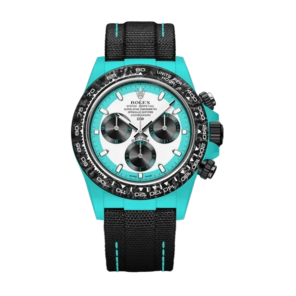 DW Daytona quartz fiber celeste invert 40mm oyster black