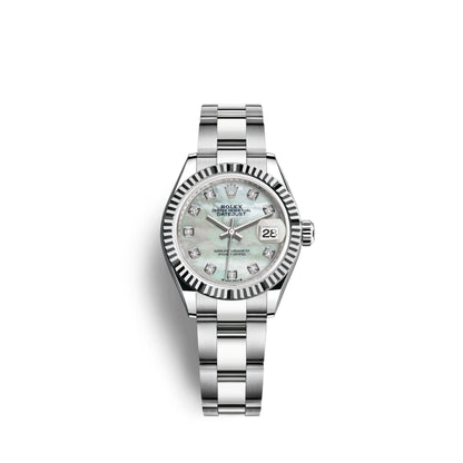 Lady-Datejust 28, Oystersteel and 18k White Gold, Ref# 279174-0010