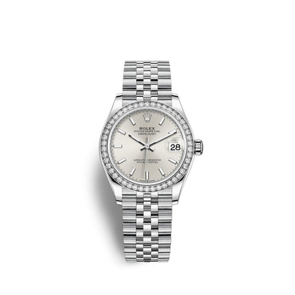 Lady-Datejust 28, Oystersteel and 18k White Gold, Ref# 279384RBR-0007