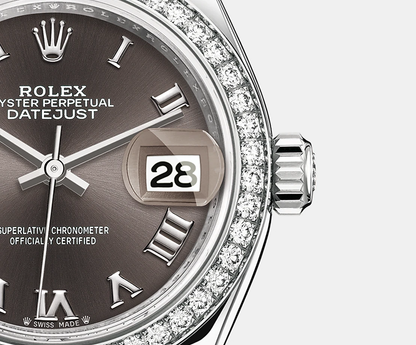 Lady-Datejust 28, Oystersteel and 18k White Gold, Ref# 279384RBR-0015