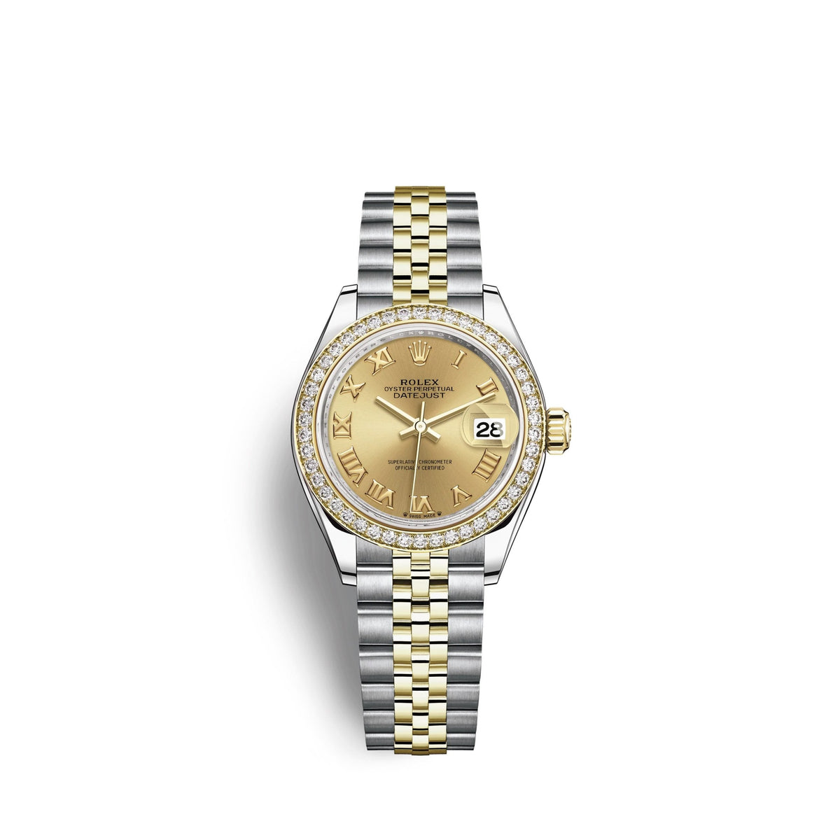 Lady-Datejust 28, Oystersteel and 18k Yellow Gold, Ref# 279383RBR-0009