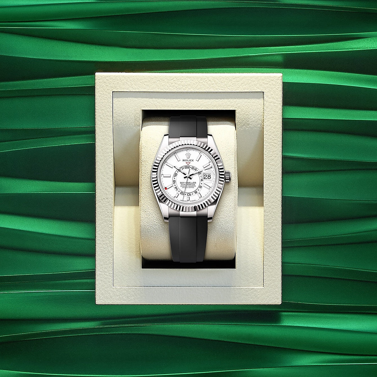 Sky-Dweller, 42mm, 18k White Gold, Ref# 336239-0003