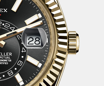 Sky-Dweller 42mm, 18k Yellow Gold, Ref# 326938-0004