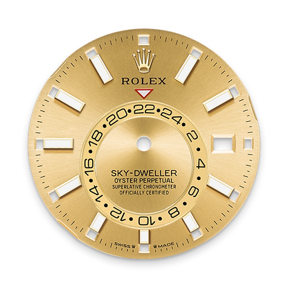 Sky-Dweller, 42mm, Oystersteel and 18k Yellow Gold, Champagne, Oyster, Ref# 336933-0001