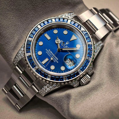 Submariner Date 116659 SABR 18K White Gold Diamonds Sapphires UNWORN