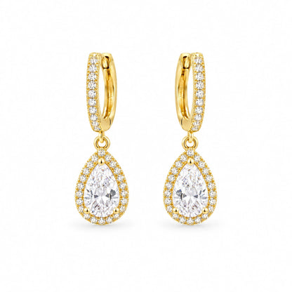 Rosalind 18K Gold Plated 925 Sterling Silver Cubic Zirconia Earrings