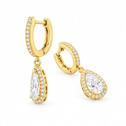 Rosalind 18K Gold Plated 925 Sterling Silver Cubic Zirconia Earrings