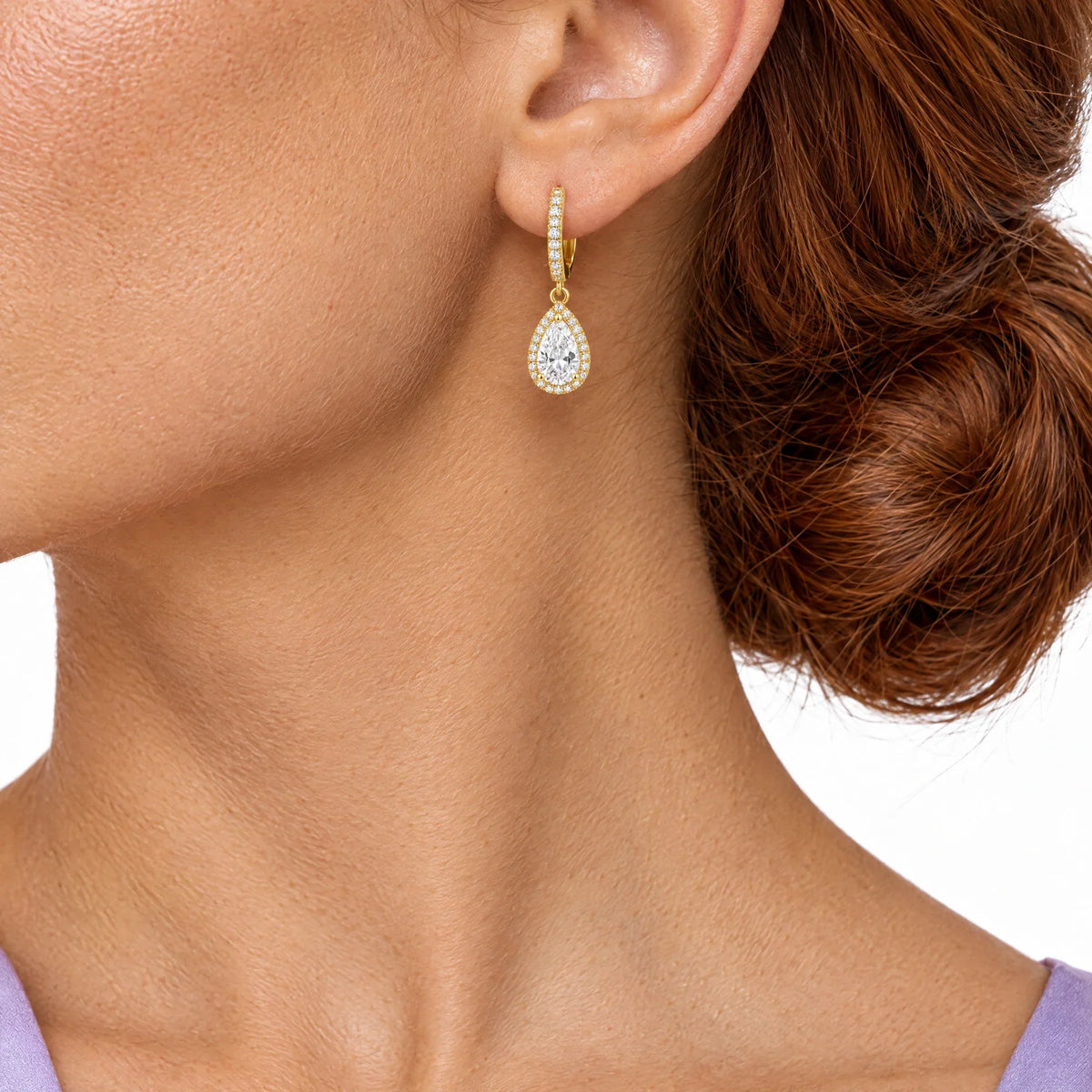 Rosalind 18K Gold Plated 925 Sterling Silver Cubic Zirconia Earrings