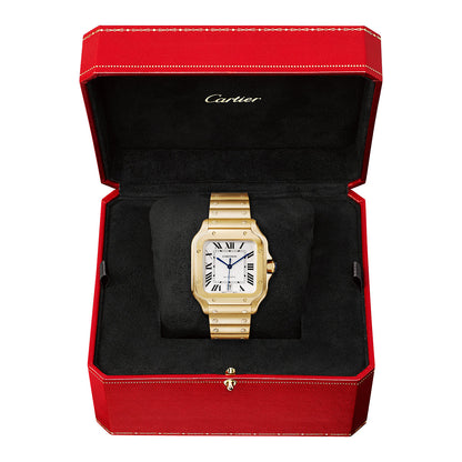 Santos de CT Large Automatic 18ct Yellow Gold Bracelet Watch