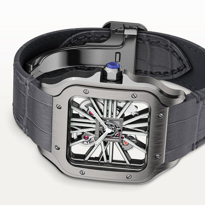 Santos de CT Large Skeleton Black ADLC Men’s Watch
