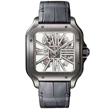Santos de CT Large Skeleton Black ADLC Men’s Watch