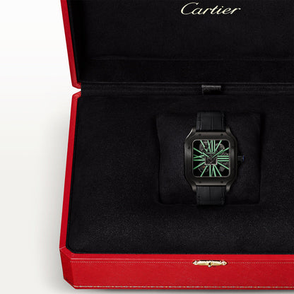 Santos de CT Large Skeleton Black ADLC Men’s Watch