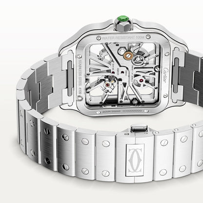 Santos de CT Large Skeleton/Green Dial Men’s Watch
