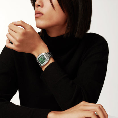 Santos de CT Large Smoky Green Dial Automatic Bracelet/Strap Watch