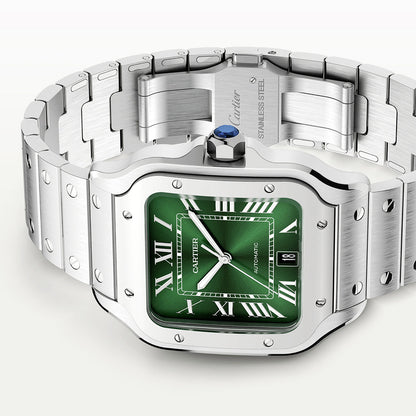 Santos de CT Large Smoky Green Dial Automatic Bracelet/Strap Watch