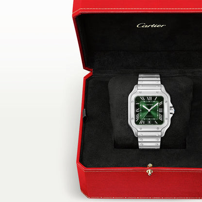 Santos de CT Large Smoky Green Dial Automatic Bracelet/Strap Watch