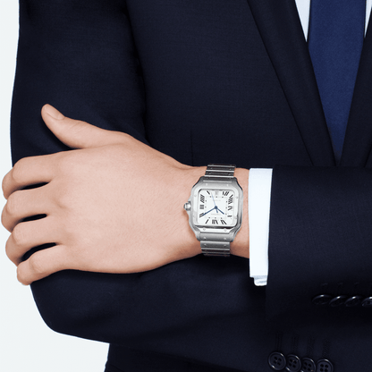 Santos de CT Large Steel Bracelet/Strap Watch