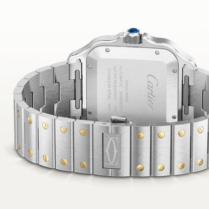 Santos de CT Large Two-Tone Grey Dial Bracelet/Strap Watch