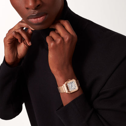 Santos de CT Medium Automatic 18ct Rose Gold Bracelet Watch