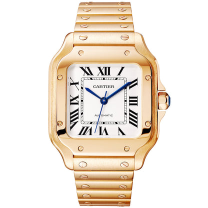 Santos de CT Medium Automatic 18ct Rose Gold Bracelet Watch