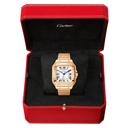 Santos de CT Medium Automatic 18ct Rose Gold Bracelet Watch