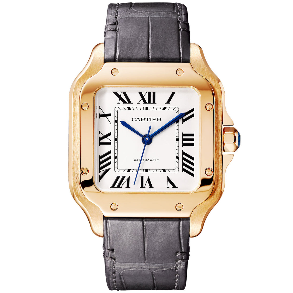 Santos de CT Medium Automatic 18ct Rose Gold Bracelet Watch