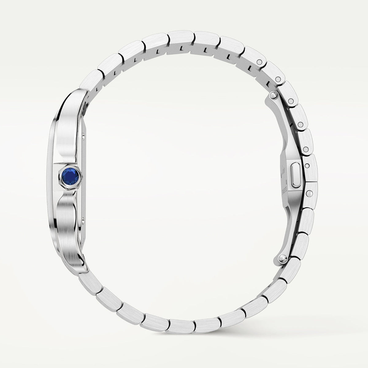 Santos de CT Medium Blue Dial Automatic Bracelet/Strap Watch