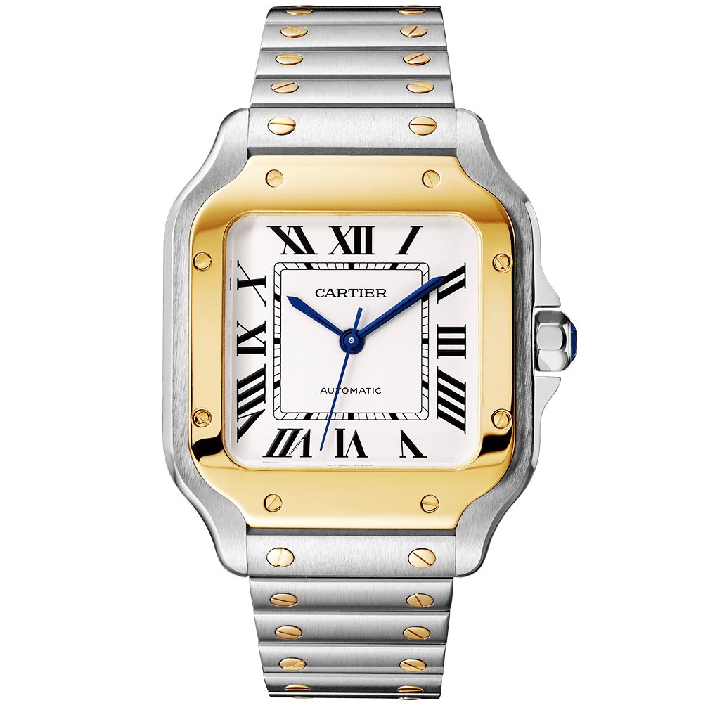 Santos de CT Medium Steel & 18ct Yellow Gold Bracelet/Strap Watch