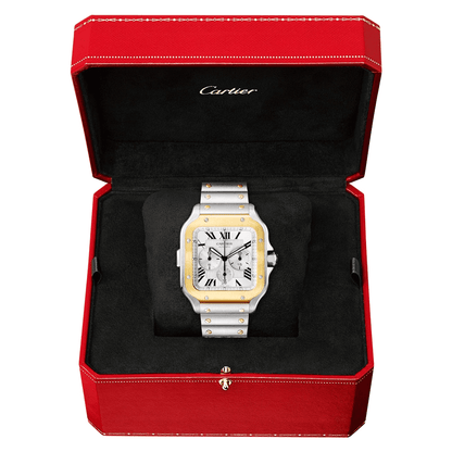 Santos de CT XL Chronograph Steel & 18ct Yellow Gold Watch