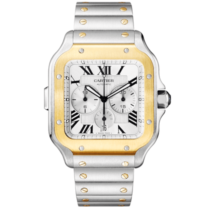 Santos de CT XL Chronograph Steel & 18ct Yellow Gold Watch