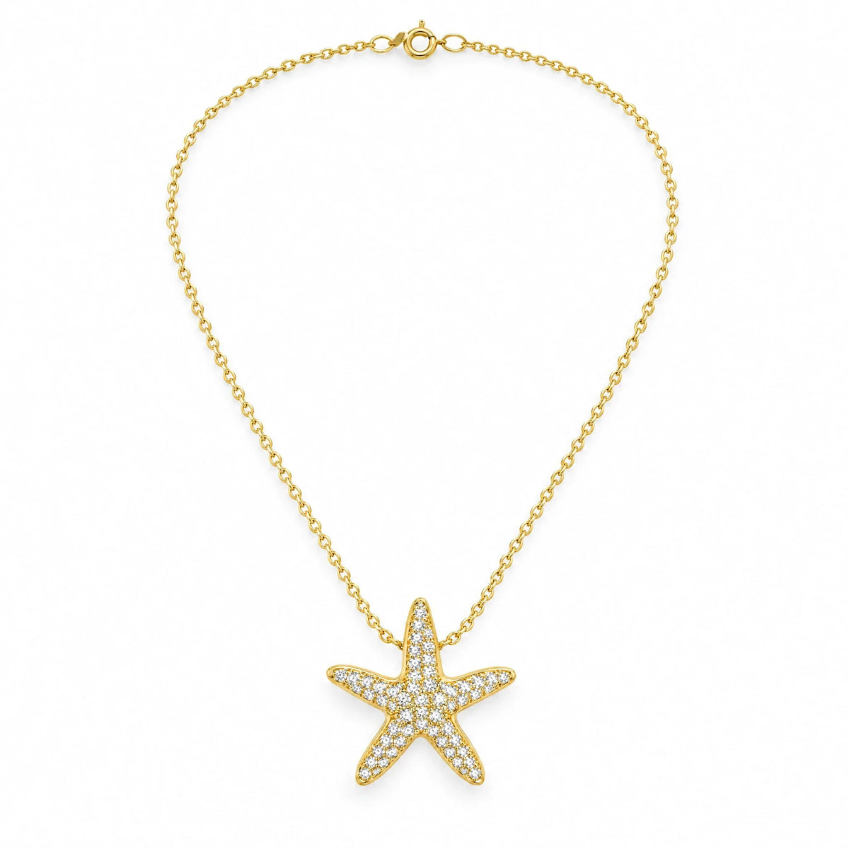 Stella 18K Gold Plated 925 Sterling Silver Cubic Zirconia Necklace