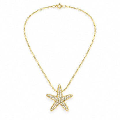 Stella 18K Gold Plated 925 Sterling Silver Cubic Zirconia Necklace