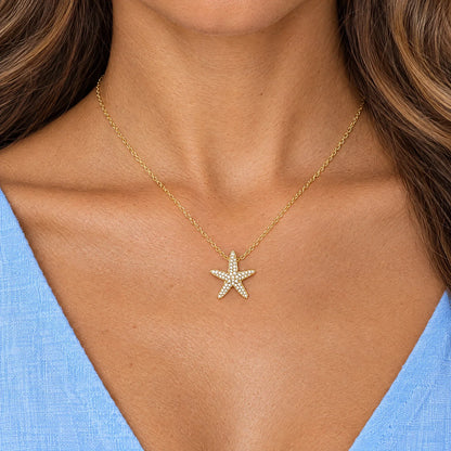 Stella 18K Gold Plated 925 Sterling Silver Cubic Zirconia Necklace