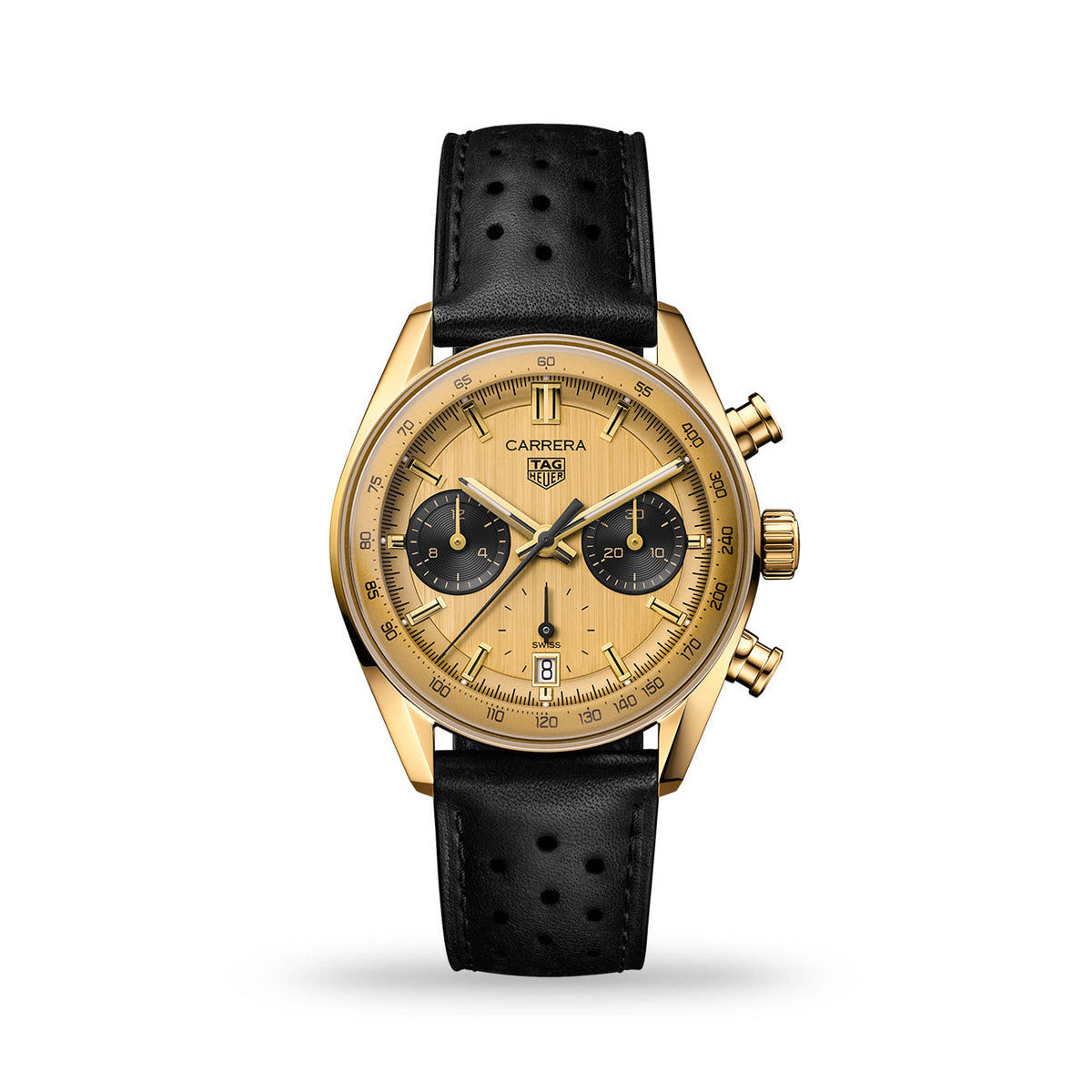 TH Carrera Chronograph Solid Gold 39mm
