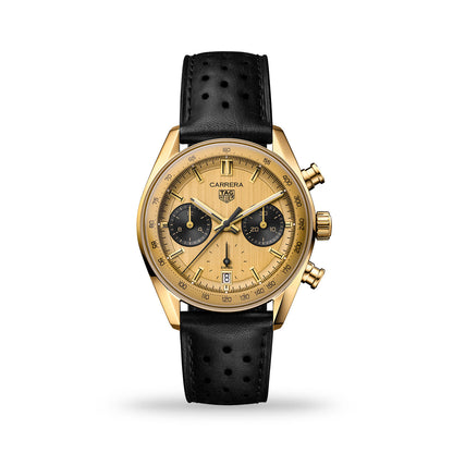 TH Carrera Chronograph Solid Gold 39mm