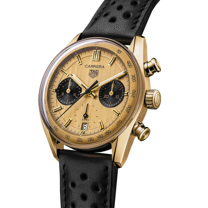 TH Carrera Chronograph Solid Gold 39mm