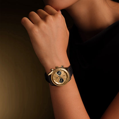 TH Carrera Chronograph Solid Gold 39mm