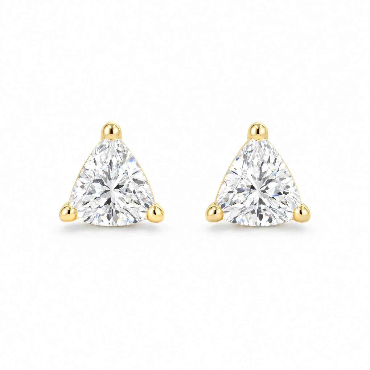 Trinity 18K Gold Plated 925 Sterling Silver Cubic Zirconia Earrings