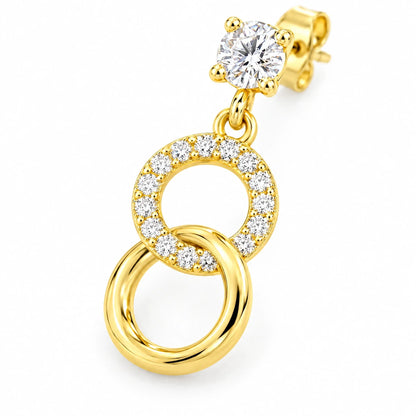 Unita 18K Gold Plated 925 Sterling Silver Cubic Zirconia Earrings