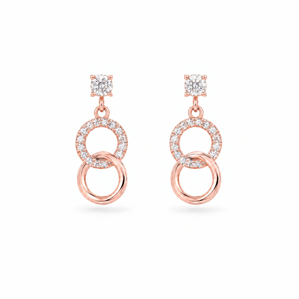 Unita 18K Gold Plated 925 Sterling Silver Cubic Zirconia Earrings