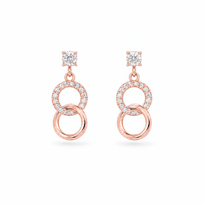 Unita 18K Gold Plated 925 Sterling Silver Cubic Zirconia Earrings