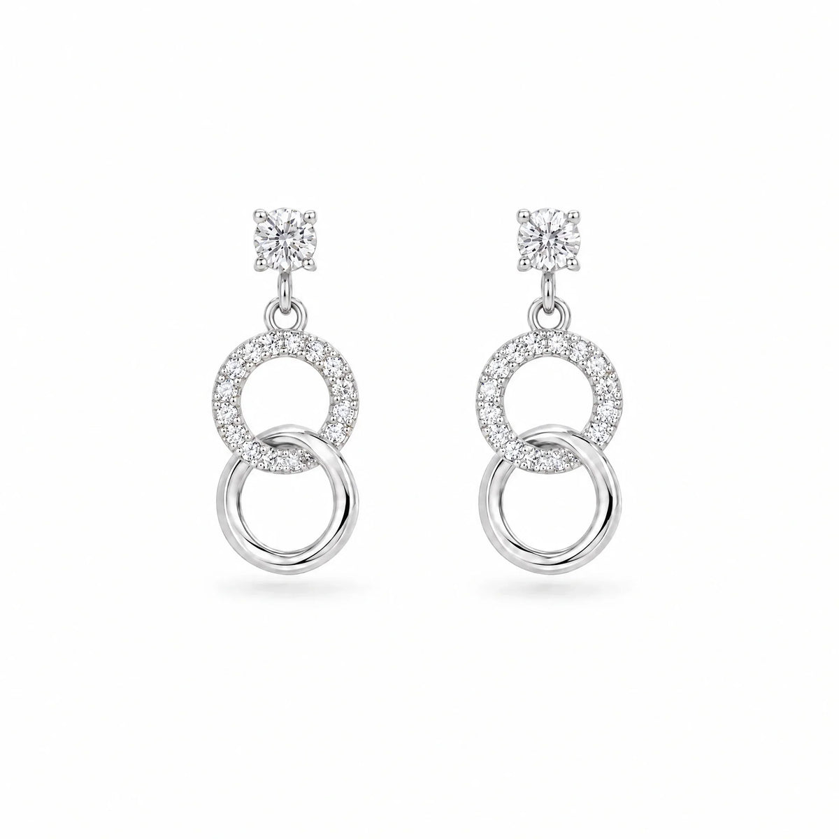 Unita 18K Gold Plated 925 Sterling Silver Cubic Zirconia Earrings