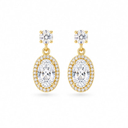 Valencia 18K Gold Plated 925 Sterling Silver Cubic Zirconia Earrings