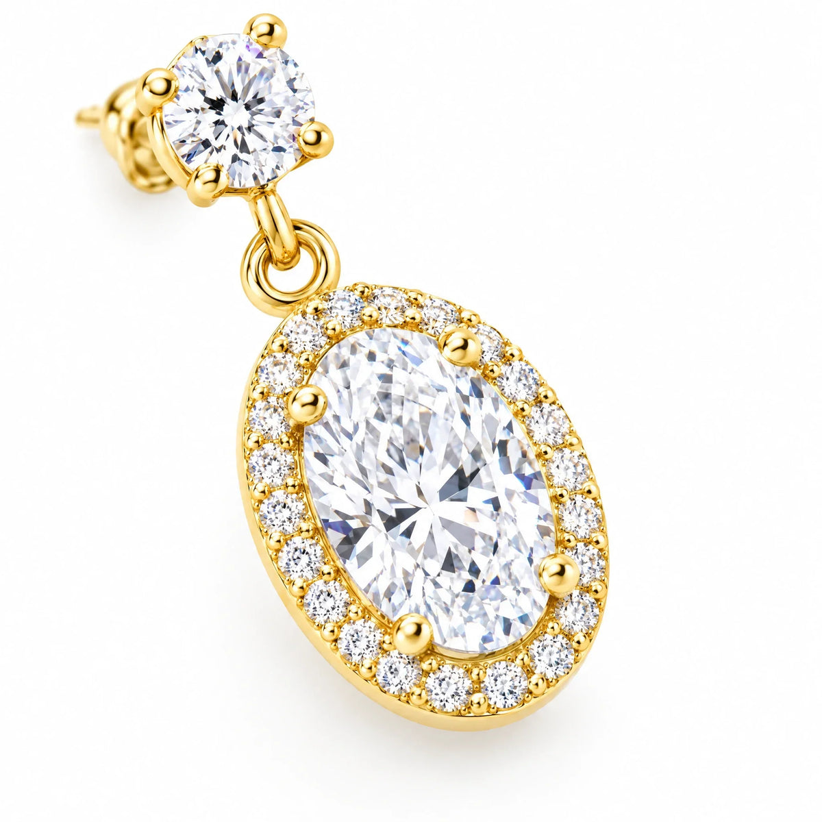 Valencia 18K Gold Plated 925 Sterling Silver Cubic Zirconia Earrings