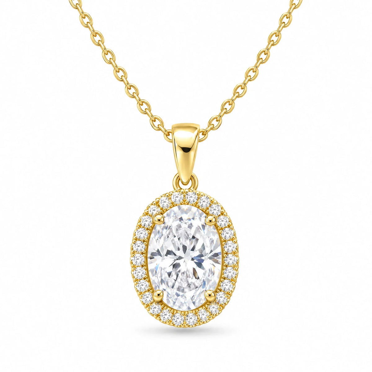 Valencia 18K Gold Plated 925 Sterling Silver Cubic Zirconia Necklace