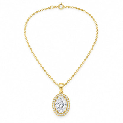Valencia 18K Gold Plated 925 Sterling Silver Cubic Zirconia Necklace