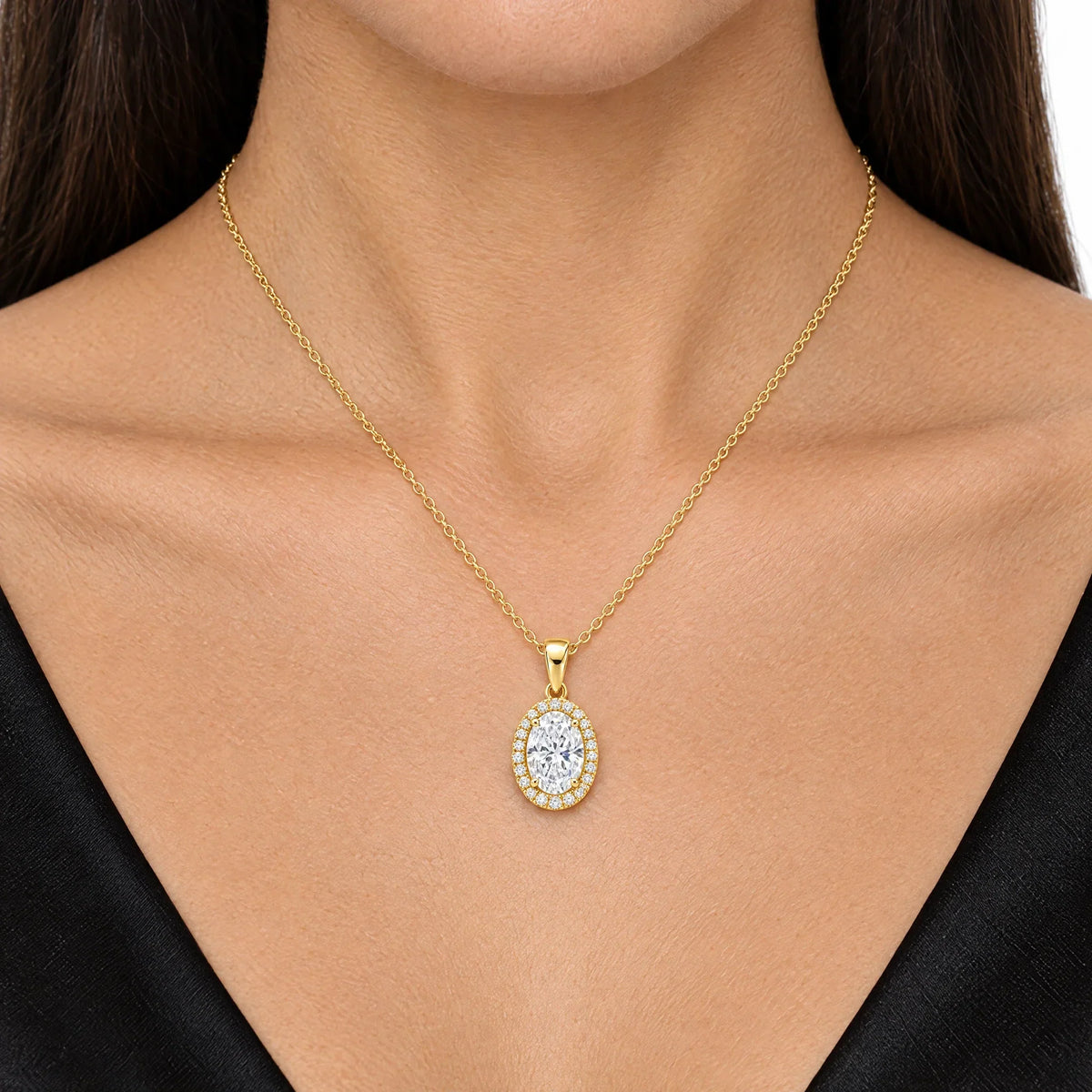 Valencia 18K Gold Plated 925 Sterling Silver Cubic Zirconia Necklace