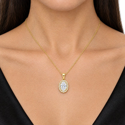 Valencia 18K Gold Plated 925 Sterling Silver Cubic Zirconia Necklace