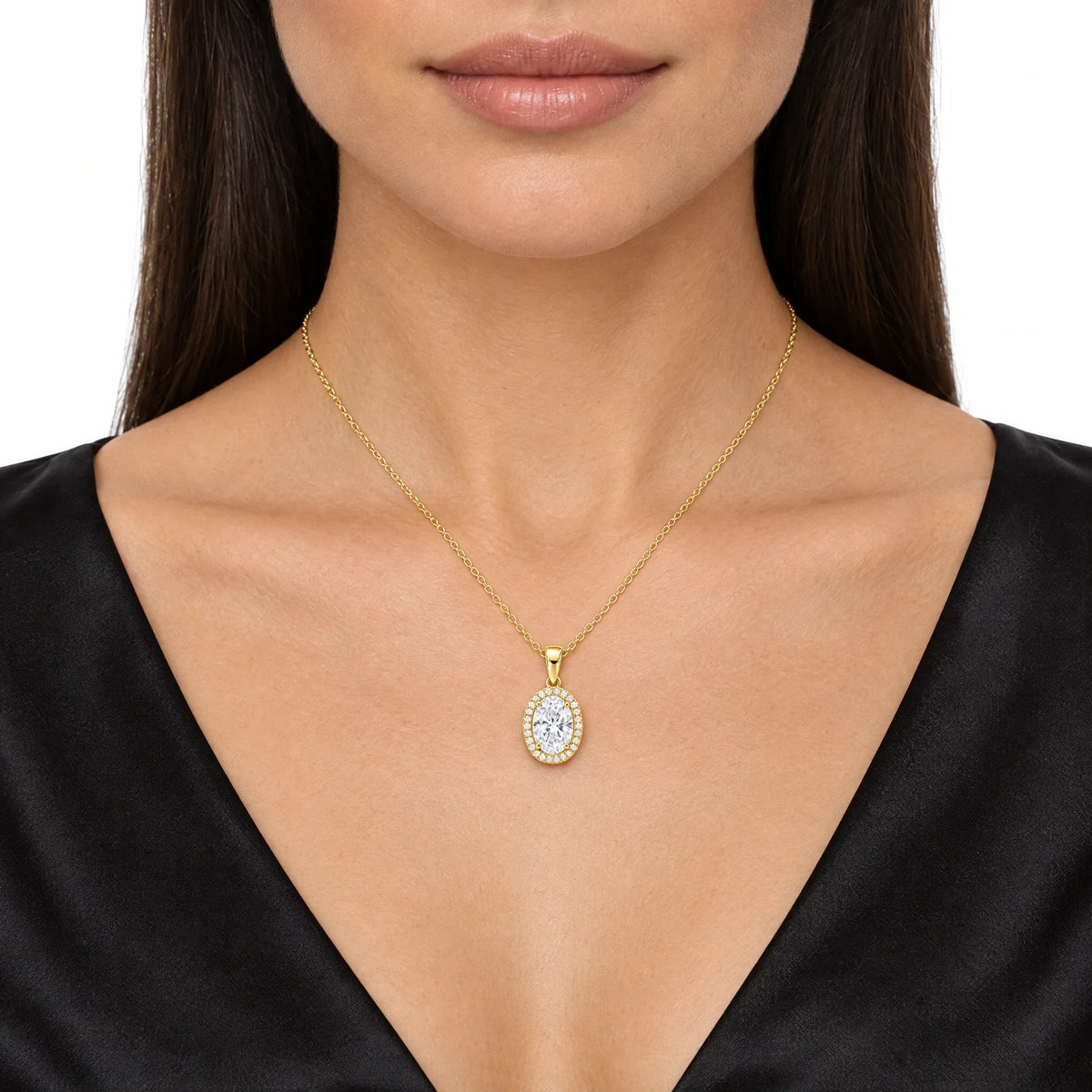 Valencia 18K Gold Plated 925 Sterling Silver Cubic Zirconia Necklace